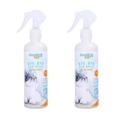 [คุณภาพดี] BEARING CAT BYE BYE BAD SMELL SPRAY - BABY POWDER SCENTED 250ML. (2 UNIT)สเปรย์หอมดับกลิ่นสาป แมว สุนัข กลิ่นแป้งเด็ก[รหัสสินค้า]6264