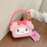 ของแท้ Sanrio H Ello K Itty Kulomi Melody การ์ตูนกระเป๋าสะพาย14x9x4.5เซนติเมตรเด็กมินิกระเป๋าถือกระเป๋าเงินเหรียญสาวกระเป๋า Messenger