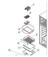 electrolux อะไหล่แท้ ชั้นวางของตู้เย็นอิเล็คโทรลักส์ 811958001 ตำแหน่งหมายเลข 4 รุ่น ETB2600MG