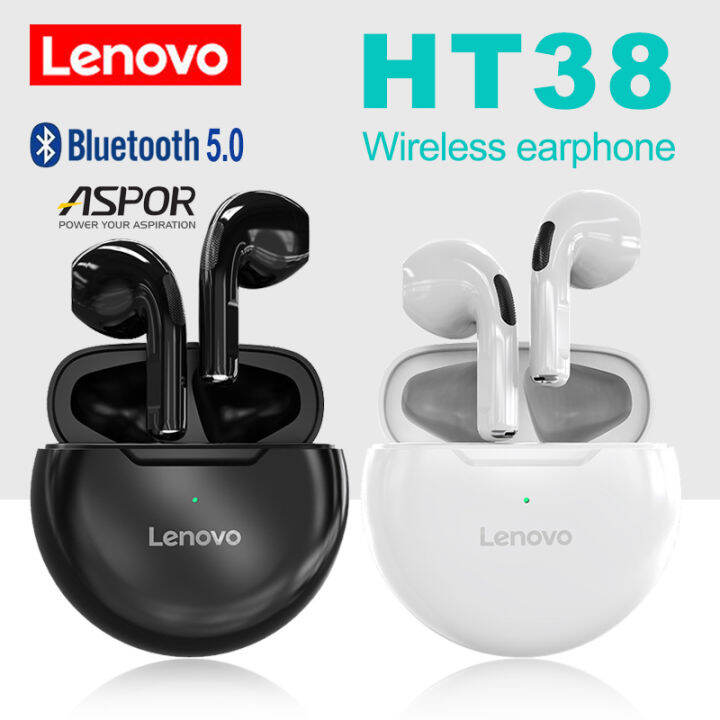 ASPOR Lenovo HT38 Cute Bluetooth Earphone Tws Mini Wireless Earbuds