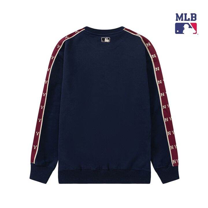 พร้อมส่ง-mlb-ny-เสื้อกันหนาว-คอกลม-แขนยาว-ผ้าฟลีซ-ปักลาย-แฟชั่นใหม่-เสื้อสเวตเตอร์