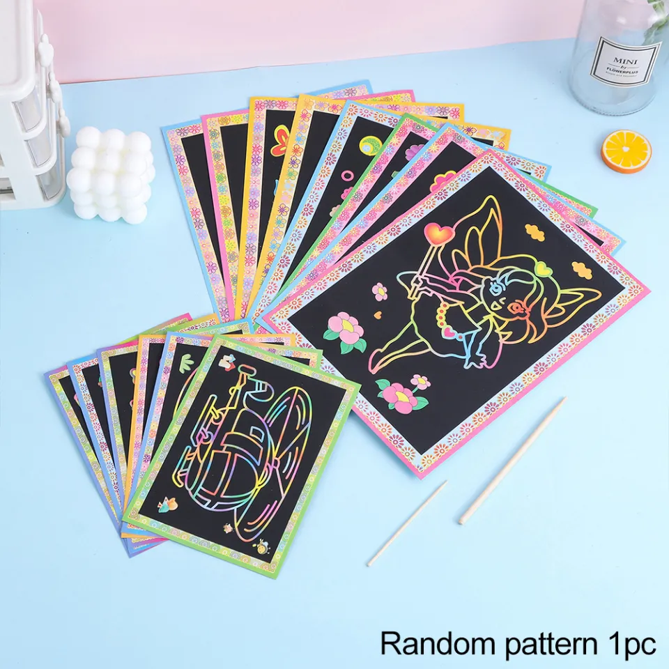 BC Magic Scratch Art Doodle Pad Sand Painting Cards Early Educational  Learning Creative Drawing Toys for Children