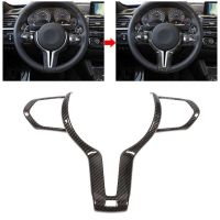 Car Steering Wheel Cover Trim Carbon Fiber Decorative Sticker Replacement For BMW M2 M3 M4 M5 X5M F Chassis