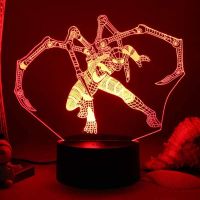 ◎✳☼ Marvel Spiderman 3d Night Light Sleep Atmosphere Bedroom Bedside Lamp Boy Birthday Gift Small Table