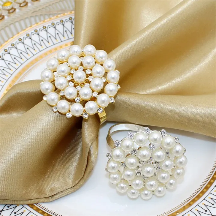 gold-tone-napkin-buckle-napkin-ring-set-electroplating-gold-napkin-ring-round-metal-napkin-buckle-pearl-flower-napkin-ring