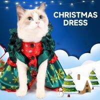 ZZOOI Cat Clothes Christmas Dress Holiday Cat Costume Ropa Para Gatos Luxury Designer Mascotas Clothing Printed Puppy Kitty Coats Cute