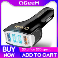 QGEEM 4USB QC 3.0 Car Charger Quick Charge 3.0 Phone Charging Car Fast Charger 4Ports USB Car for Xiaom