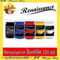 เรนาซองซ์  สีอะคริลิค  Renaissance  Acrylic  Colour  120  ml.  [ 1 ขวด]