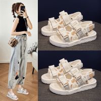 [COD] Sandals for female students the summer new all-match casual flat-bottomed beach sandals