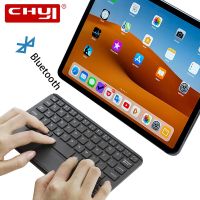 CHYI Bluetooth Keyboard Rechargeble Wireless Mini Touch Slim Keypad พร้อมทัชแพดสำหรับ Android แท็บเล็ต Microsoft PC Notebook Office