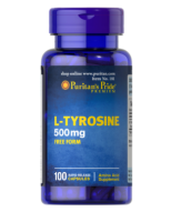 สนับสนุนสมองความจำ ช่วยผ่อนคลาย Puritans Pride L-Tyrosine 500 mg 100 capsules