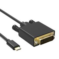 【Hot-Selling】 สายแปลง USB C เป็น DVI Type C เป็น DVI D 24 + 1 Video 1080P 1.8M สีดำ