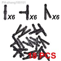 18PCS Windscreen Washer Joiner Pipe Connector T Piece Straight 3 Way Y Piece Air Fuel Water Petrol Wiper Washer Nozzle Hose