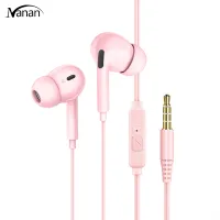 Wired Headphones Bass In Ear Headphone With Mic Music Earbuds 3.5mm Stereo Gaming Headset Dynamic Macaron Color Gifts
