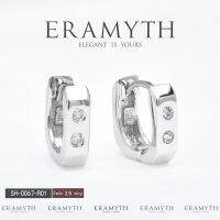 Eramyth Jewelry ต่างหูห่วง เงินแท้ 92.5 ขนาด 12MM ฝังเพชรสวิส CZ SH-0067 สินค้ามาตรฐานส่งออก(พร้อมส่ง)