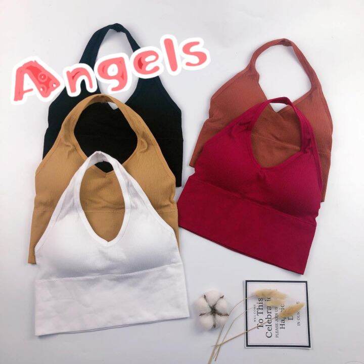 Angels Ushaped large backless halter neck beauty back strap bra