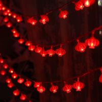 [COD] New Year lights string room bedroom Chinese decoration Lantern red festive knot