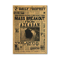 【 A0096】Harry Potter Azkaban กิจกรรมตกแต่งห้อง Retro กระดาษคราฟท์โปสเตอร์ภายในผนังตกแต่งผนังสติกเกอร์