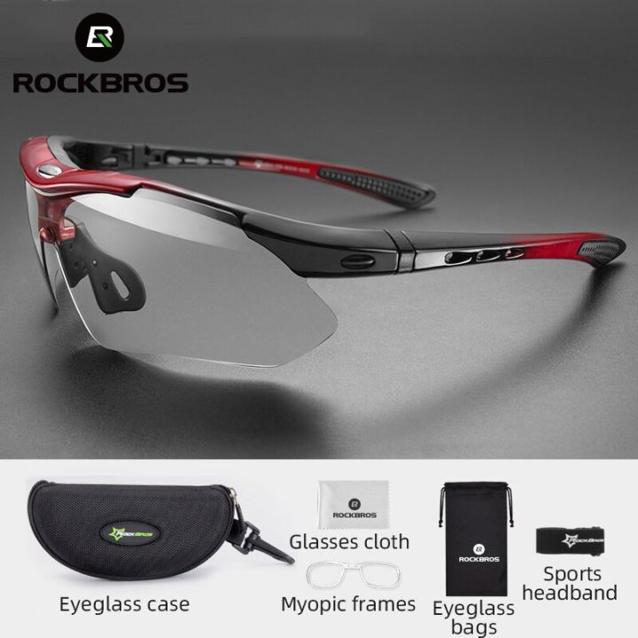 rockbros-แว่นตาโฟโตโครมิกสำหรับแว่นกันแดดจักรยานแว่นสายตาสั้นโครงจักรยาน-mtb-แว่นตาขี่จักรยาน-uv400บนท้องถนน