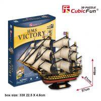 จิ๊กซอว์ 3 มิติ เรือรบ โบราณอังกฤษ HMS Victory Ship T4019 แบรนด์ Cubicfun ของแท้100% สินค้าพร้อมส่ง