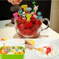 Bento Veggie Cutlery Cute Fruit Fork Toothpick Childrens Food Pick Cartoon Animal Fruit Fork