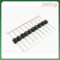 FEELDG 50pcs 15A 45V ไดโอด SCHOTTKY R-6 สีดำสีดำ วงจรเรียงกระแสไดโอด ไฟฟ้าโซลาร์เซลล์ 15SQ045 แกนไฟฟ้าแกน ขั้วต่อเชื่อมต่อ