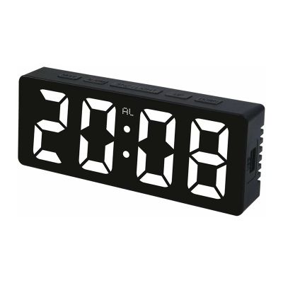 Digital Alarm Clock Snooze Electronic LED Clock 4 Display Modes 12/24 Hour Table Clock for Living Room