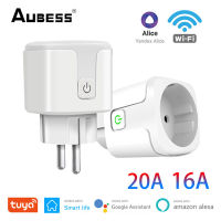 Wifizigbee ซ็อกเก็ต Tuya EU Smart Plug 16A 20A Power Monitor SmartLife Voice รีโมทคอนลทำงานร่วมกับ Alexa Home Alice