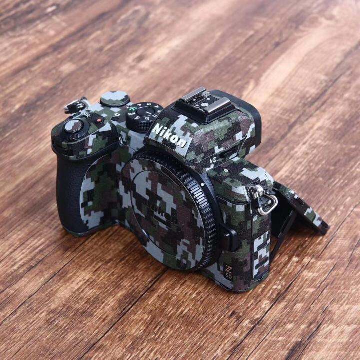 ชุดฟิล์มสติ๊กเกอร์ป้องกันบอดี้กล้องสำหรับไนคอน-z50-z6-z7-z7ii-z6ii-ลายพราง-z5การตกแต่ง-diy-พื้นผิวหนัง