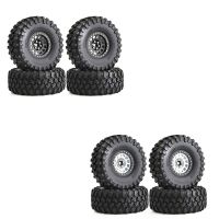 4PCS 135mm Metal 2.2 Beadlock Wheel Rim Tire Set for 1/10 RC Crawler Car Axial SCX10 Wraith Capra TRX4 D90