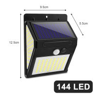 144 LED Outdoor Solar Lamp Motion Sensor Garden Decoration Light IP65 Waterproof Solar Wall Lights for Garage Courtyard