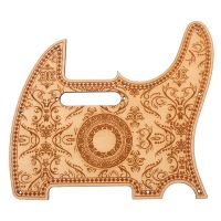 【♀】 Infinite Music Store วัสดุเมเปิ้ล Pickguard กีตาร์ไฟฟ้ารอยขีดข่วนสีไม้ลายดอกไม้สำหรับกีตาร์เทเลแคสเตอร์