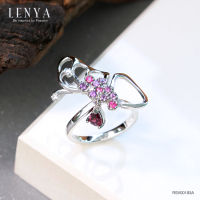 Lenya Jewelry แหวนเงินแท้ดีไซน์ผีเสื้อประดับอัญมณี