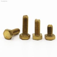 ✓☈❅ 1-10pcs DIN933 Metric Thread Brass Hexagon Hex External Head Bolt Screws M4 M5 M6 M8 M10