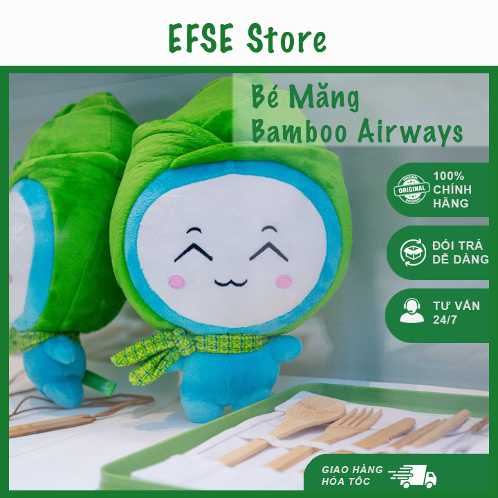 Bé Măng Bamboo Airways lưu niệm Bé Măng nhồi bông xinh xắn thân thiện