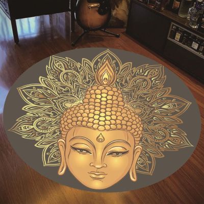 Mandala Thai Buddha Round Carpet Bohemian Wiccan Style Colourful Rug Living Room Bedroom Anti-slip Rug Doormat Alfombra Rugs