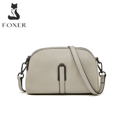 กระเป๋าหนังกระเป๋าสะพายสายคล้องสตรี FOXER สำหรับผู้หญิงกระเป๋าโทรศัพท์มือถือแฟชั่นใหม่กระเป๋าสะพายไหล่กระเป๋าหิ้ว
