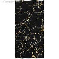 3D Stylish Gold Marbling Print Soft Large Hand Towels Multipurpose For Bathroom Hotel Black Floral