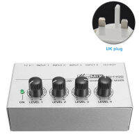 MX400 Low Noise Ultra Compact Audio Mixer 4 Channel Professional DJ With Power Adapter Family Mini Sound Mono K Karaoke