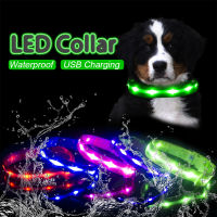 IPX7 Waterproof LED Dog Collar Christmas USB Charging Collar For Dogs Puppies Anti-Lost lead Pet Products Dog Accessories