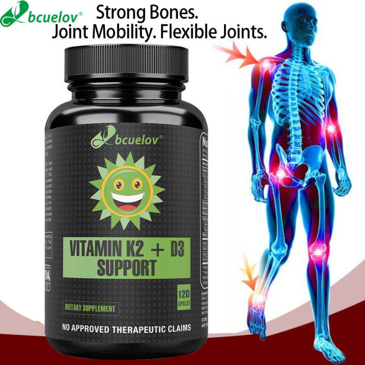 Vegan Vitamin D3+K2 Capsule Regulate Calcium Metabolism Prevent