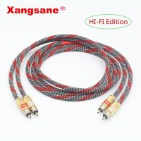 สายสัญญาณ Rca Xangsane 4n Ofc ชุบเงิน Hifi สายเคเบิล Rca ชาย-สายสัญญาณเสียง Hifi สายเคเบิลออปติคอลแอมพลิฟายเออร์สายถอดรหัส