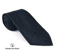 Giorgio Del Sarto Necktie 8.5 cm Black with Fabric Texture เนคไทสีดำมีเท็กเจอร์