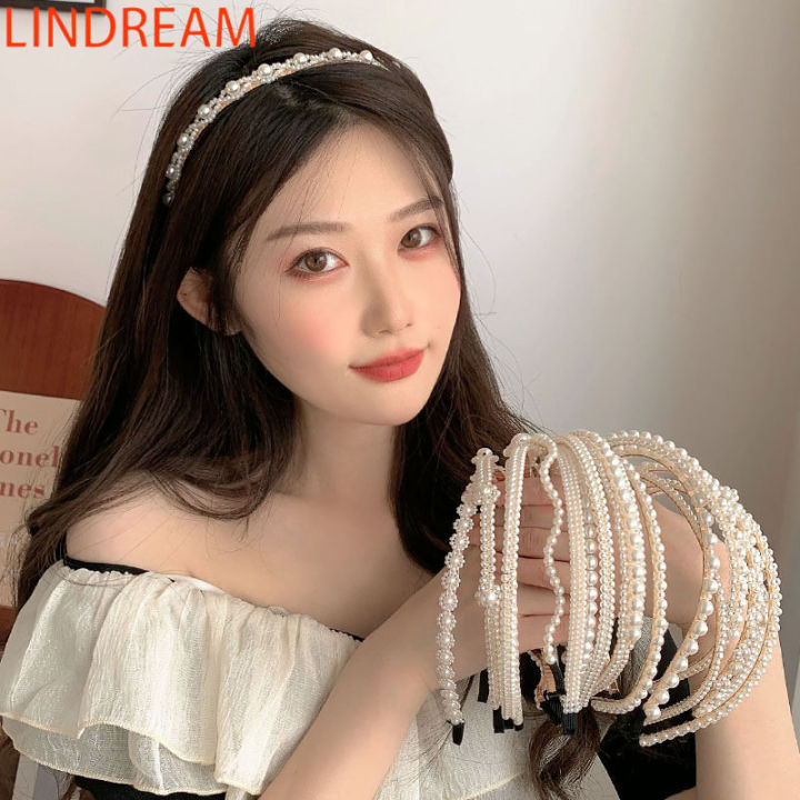 lindream-ที่คาดผมไข่มุกนางฟ้าคนดังอินเทอร์เน็ต-2022-ที่คาดผมใหม่ออกไปข้างนอกทุกการแข่งขันกิ๊บติดผมผ้าโพกศีรษะมัดผม