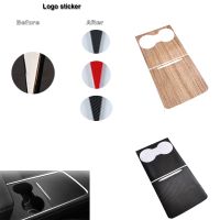 For Tesla Logo Sticker 3PCS/Set Model 3 Model Y Carbon Fiber Central Control Wrap Cover Kit Car Decoration Stickers M3Y 20 21 22