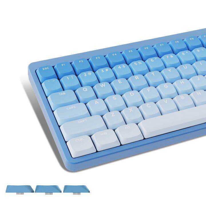 137 Key Blue Low Profile Keycap Slim Double Shot PBT Keycaps For