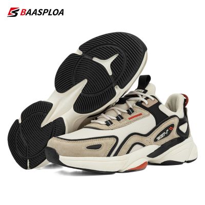 Baasploa Lightweight Running Shoes For Men 2023 Mens Designer Leather Casual Sneakers Lace Up Male Outdoor Sports Shoe Tennis