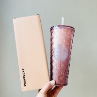 Starbuck Official Store Starbuck 2022 Anniversary Cup Magic Color Series Gradual Fish Scale Pattern พลาสติกความจุขนาดใหญ่ถ้วยฟาง Starbuck Tumbler Starbuck Mug