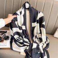 ☫ 2023 Spring and Autumn New Silk Scarf Women Beach Long Large Size Shawl Luxury Design Keep Warm Scarf for Lady Hijab 180x90cm