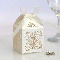 CW 50pcsCut CrossingBoxesFavorBoxes WithFor Baby Shower Baptism Easter WeddingDecoration